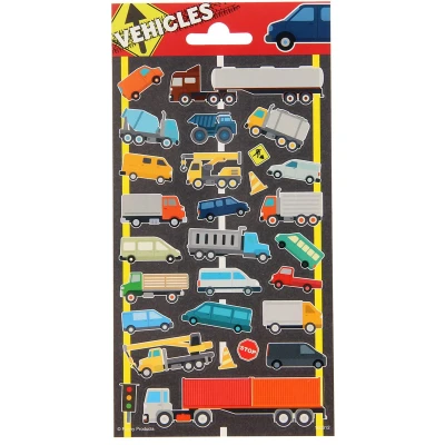 Afbeelding van Funny Products Stickervel Vehicles Jongens Papier 28 Stuks