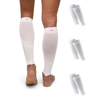 Afbeelding van DANISH ENDURANCE Kuit Compressie Sleeves voor Dames en Heren Hardlopen &amp; Sporten Maat M 3 paar