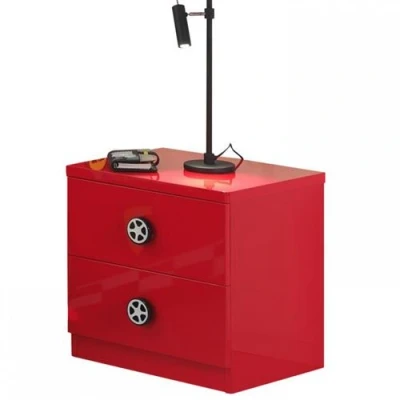 Image de table de nuit Monza Rouge MDF Vipack