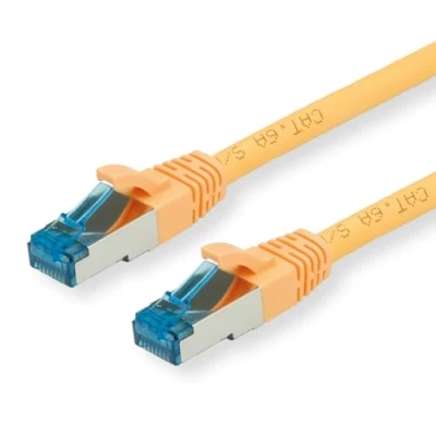 Afbeelding van VALUE Patchkabel Kat.6A (Class EA) S/FTP (PiMF), LSOH, geel, 0,15 m