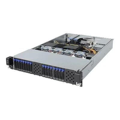 Afbeelding van Gigabyte G221 Z30 Barebone AMD EPYC GPU server Systeem 2U 16 Bay Barebone, Kale