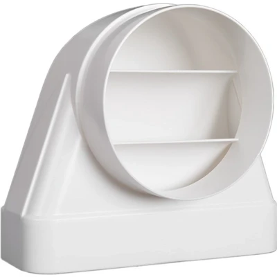 Afbeelding van Nedco ventilatiekanaal overgangshaak 220x90mm uitwendig ECO+ kunststof wit