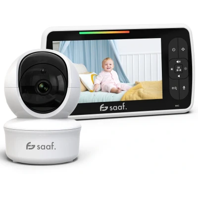 Afbeelding van Saaf Babyfoon Incl. Camera en Monitor Bestuurbaar/kantelbaar Praatfunctie 5&quot; Scherm