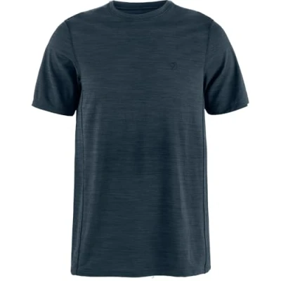 Afbeelding van Fjällräven Abisko Lite SS Shirt Heren Dark Navy XL Blauw Outdoor