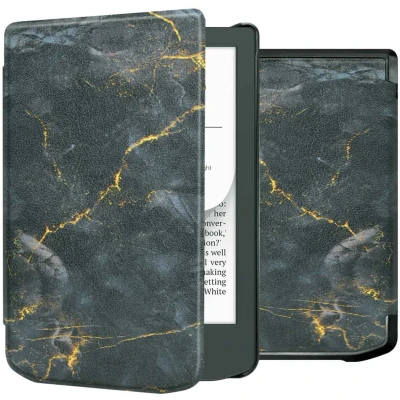 Afbeelding van imoshion Design Slim Hard Case Bookcase voor de Pocketbook Verse Lite Black Marble