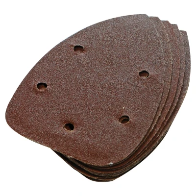 Afbeelding van Silverline 140 mm klittenband delta schuurvellen,10 pak 60 korrelmaat