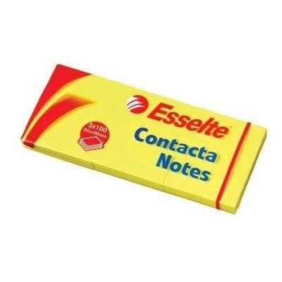 Image de Esselte contacta 83012 pack de 3 blocs notes jaune