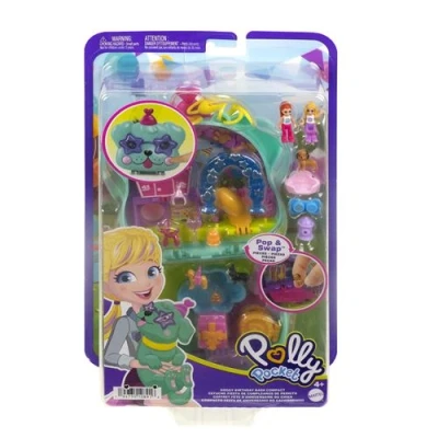 Afbeelding van Polly Pocket Hondenfeestje koffer Speelfigurenset