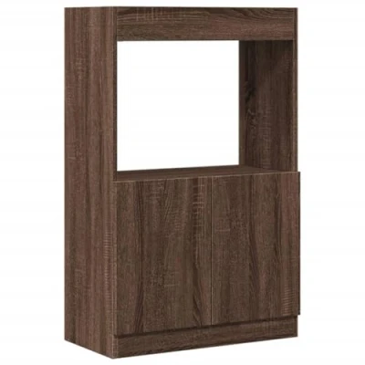Image de vidaXL Buffet haut chêne marron 63x33x100 cm bois d&#039;ingénierie855103