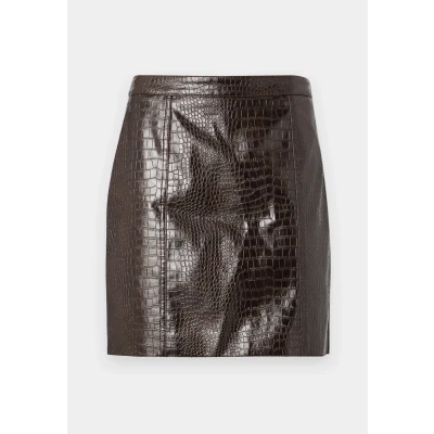 Afbeelding van Object Objemia Short Skirt Minirok, Dames, Maat: 36, Seal brown
