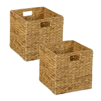 Afbeelding van opbergmand waterhyacint set van 4 30x30x30 cm badkamer speelgoed