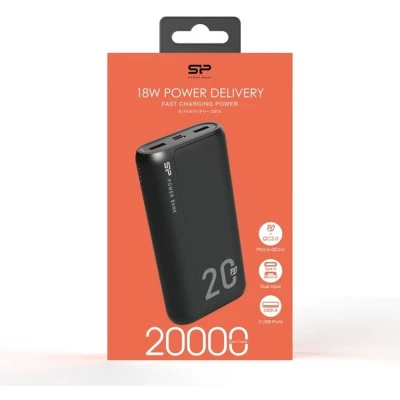 Afbeelding van Silicon Power QS15 Fast Charging 18W PD Powerbank 20000 mAh Black