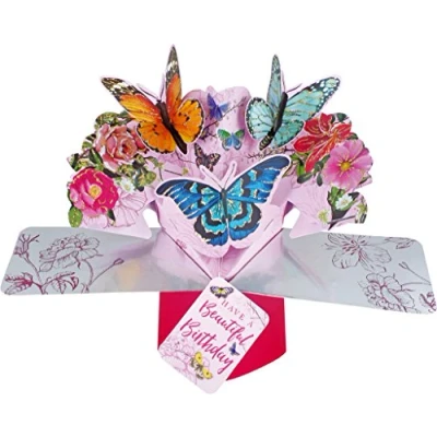 Afbeelding van Beautiful Birthday Vlinders 3D Pop up Wenskaart