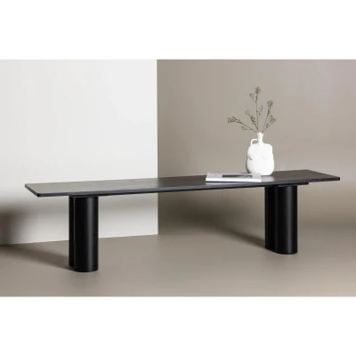 Afbeelding van Rova eetkamerbank 180 cm zwart