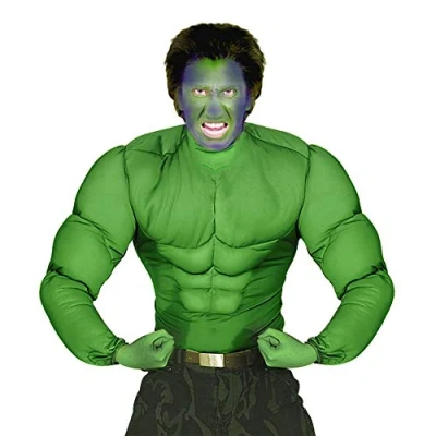 Afbeelding van Gespierd hemd groen voor volwassenen Halloween artikel Verkleedkleding Small