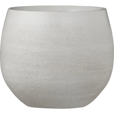 Afbeelding van Mica Decorations douro ronde bloempot gebroken wit maat in cm: 18 x 20