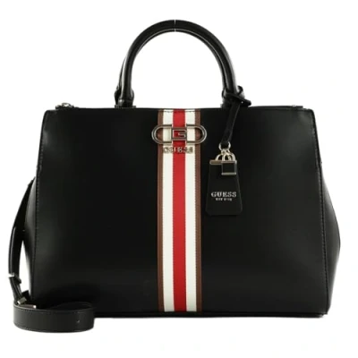 Afbeelding van Guess Henkel Nelka Vorderer Streifen Handtas, Dames, Maat: One Size, Schwarz