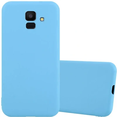 Afbeelding van Cadorabo Hoesje geschikt voor Samsung Galaxy J6 2018 in CANDY BLAUW Beschermhoes gemaakt van flexibel TPU silicone Case Cover