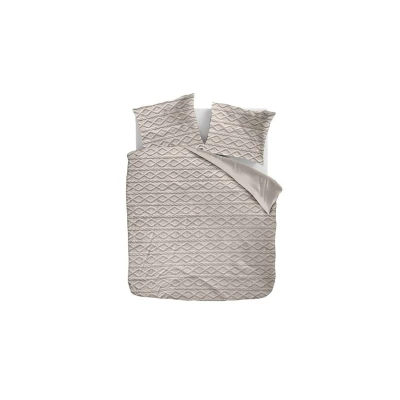 Afbeelding van Dekbedovertrek Teddy Jacquard 2 persoons (200x200/220), Kleur: Stone (Grijs) Microvezel Patroon WitGrijsRozeAntraciet Zydante Ga naar
