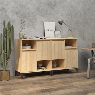 Afbeelding van vidaXL Dressoirs 2 st 60x35x70 cm bewerkt hout sonoma eikenkleurig