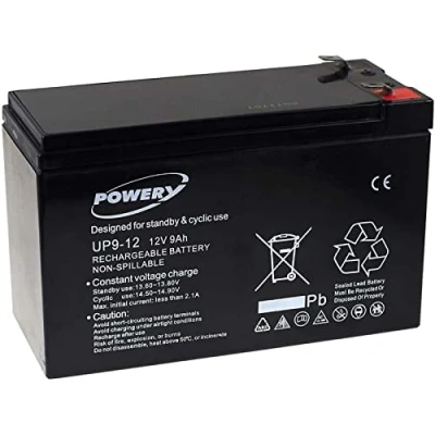 Afbeelding van akku net Loodgelaccu (multipower) voor APC Back UPS ES 700 9Ah 12V omvormer (vervangt ook 7,2Ah / 7Ah), 12V, loodzuur