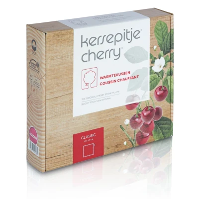 Afbeelding van Kersepitje® Classic Vierkant Kersenpitkussen Pittenzak Magnetron The ONLY Original 27x27cm