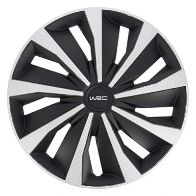 Image de WRC 007498 Boîte 4 Enjoliveurs Carbone Style, 15 Pouces
