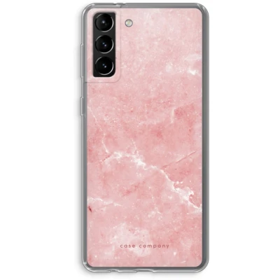Afbeelding van Case Company® hoesje geschikt voor Samsung Galaxy S21 Plus Roze marmer Soft Cover Telefoonhoesje Bescherming aan alle Kanten en Schermrand