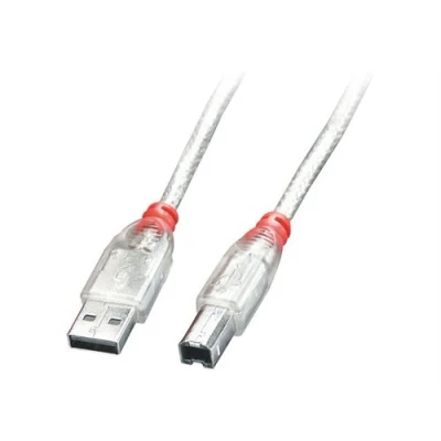Afbeelding van Lindy 41750 USB kabel 2.0 0,2 m A B Transparant