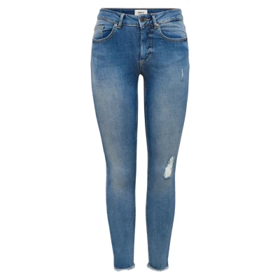 Afbeelding van ONLY ONLBLUSH MID SK ANK RAW REA333NOOS Dames Jeans Maat S X L30
