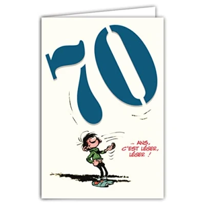 Afbeelding van Gaston Lagaffe GLCT 6058 verjaardagskaart voor de 70e verjaardag