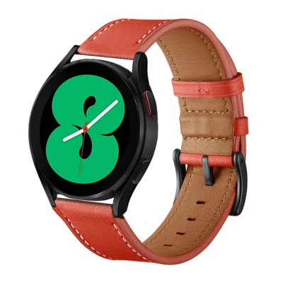 Afbeelding van Garmin Forerunner 255 lederen bandje Rood Kunstleer