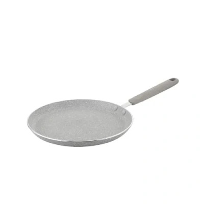 Afbeelding van FLORINA pan met antiaanbaklaag I diameter 25 cm Sandy Organic braadpannen aluminium fornuizen van alle soorten inductie, gas, elektrische plaat kleur: grijs
