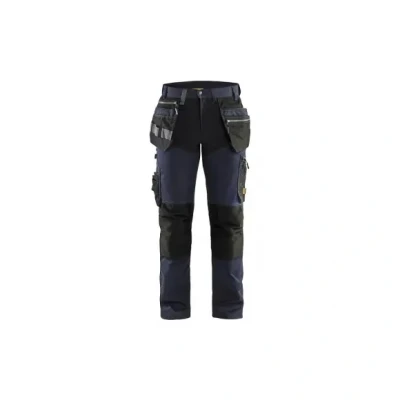 Afbeelding van Blaklader Werkbroek met stretchpanelen en spijkerzakken 1599 1860 Donker marineblauw/Zwart C52