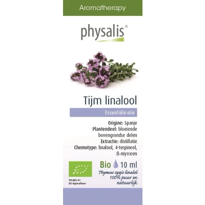Afbeelding van Physalis Tijm Linalool Olie Bio 10ml