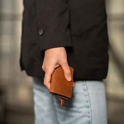 Afbeelding van The Chesterfield Brand Leren portemonnee Cognac Lagos