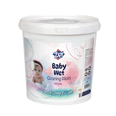 Afbeelding van ZIPY Aloë Vera vochtige doekjes voor baby&#039;s, biologische katoenvezels, 500 stuks (20 x 14 cm)