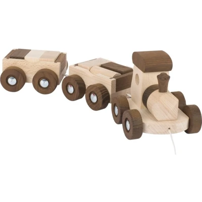 Afbeelding van Goki Zeugfahrzeug Houten speelgoed voor kinderen, Maat: One Size, Brown, beige