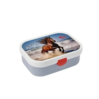 Image de Mepal Boîte à Déjeuner Campus Lunch Box Bento pour Enfants Boite Repas avec Compartiment Fermeture Clip Sans BPA et Compatible au Lave Vaisselle 750 ml Wild Horse