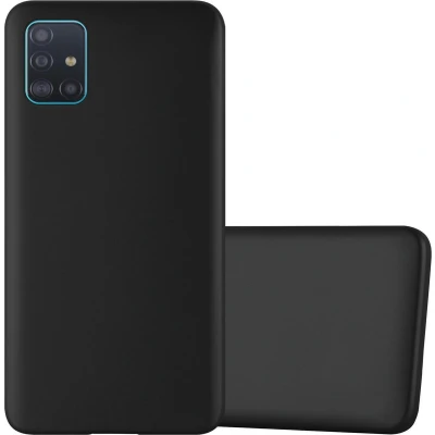 Afbeelding van Cadorabo Hoesje geschikt voor Samsung Galaxy A71 4G in METALLIC ZWART Beschermhoes gemaakt van flexibel TPU silicone Case Cover
