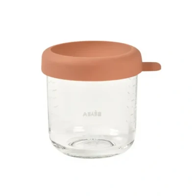 Afbeelding van Beaba Glazen Bewaarpotje 250 ml Terracotta
