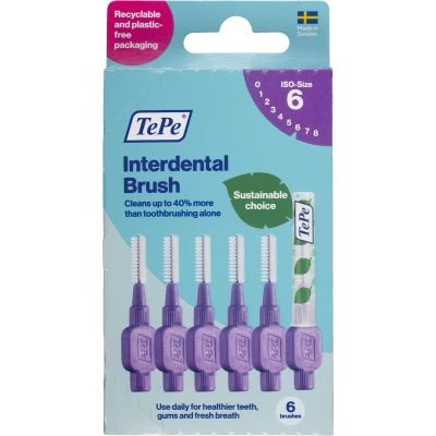 Afbeelding van TePe Interdentale Ragers Original 1,1 mm Paars blister à 6 stuks