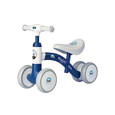Afbeelding van Kinderfiets zonder pedalen voor kinderen vanaf 1 jaar. Mini driewieler kinderen. Lichtgewicht babydrager met 4 wielen en verstelbaar zadel. Speelgoed Cadeau jongens