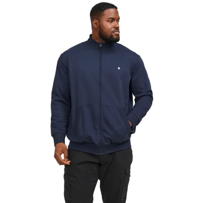 Afbeelding van Jack &amp; Jones Epaulos Sweater met rits, Heren, Maat: 2XL, Navy