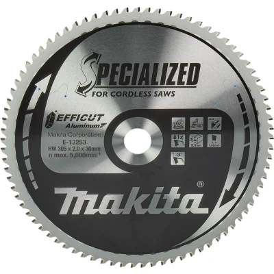 Afbeelding van MAKITA E 13253 TCT EFFICUT zaagblad voor aluminium 305 x 30 mm, 81T