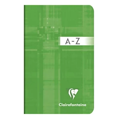 Afbeelding van Clairefontaine 63599AMZC Set van 2 alfabetische mappen, geniet, 9 x 14 cm, 96 pagina&#039;s, kleine ruitjes, wit papier, 90 g, gelamineerde omslag, willekeurige kleuren