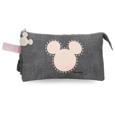 Afbeelding van Joumma Disney Mickey Studs Pennenetui, drievoudig, zwart, 22 x 12 5 cm, polyester, Drievoudig etui, zwart., etui