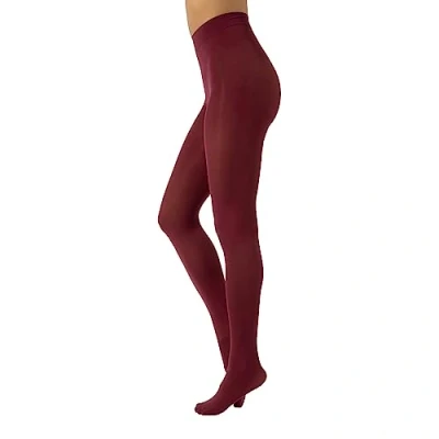 Afbeelding van CALZITALY Ondoorzichtige panty van zachte microvezel, kleur S, M, L, XL, XXL, 3XL, 4XL 80 DEN, gemaakt in Italië, Portwine