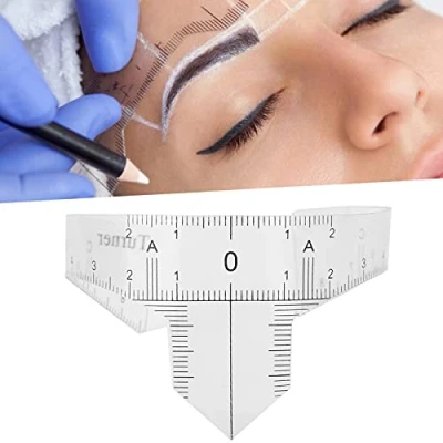 Afbeelding van Voluxe wenkbrauw liniaal, microblading accessoire liniaal meetinstrument voor make up (Nez Bridge C)