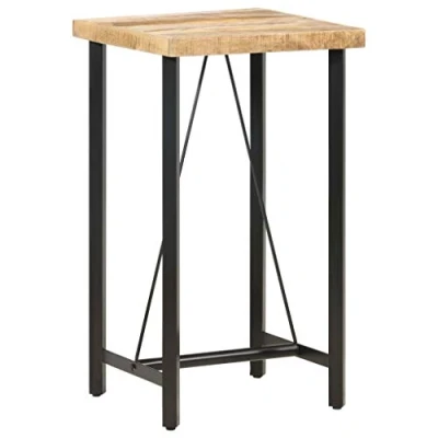 Image de vidaXL Table de bar 60x60x107 cm Bois manguier brut